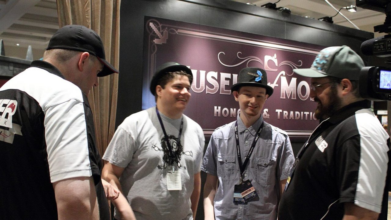 Mojang staff at the Museum of Mojang booth at PAX Prime 2012