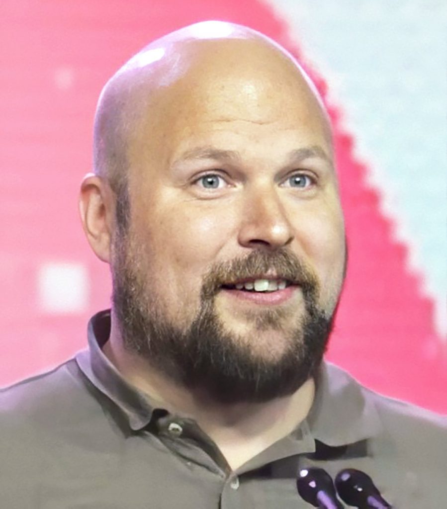 Markus Persson, creator of Minecraft, receiving the Pioneer Award at GDC 2016